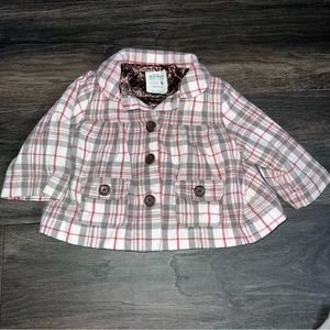 Plaid baby coat
